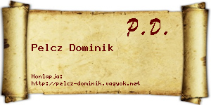 Pelcz Dominik névjegykártya